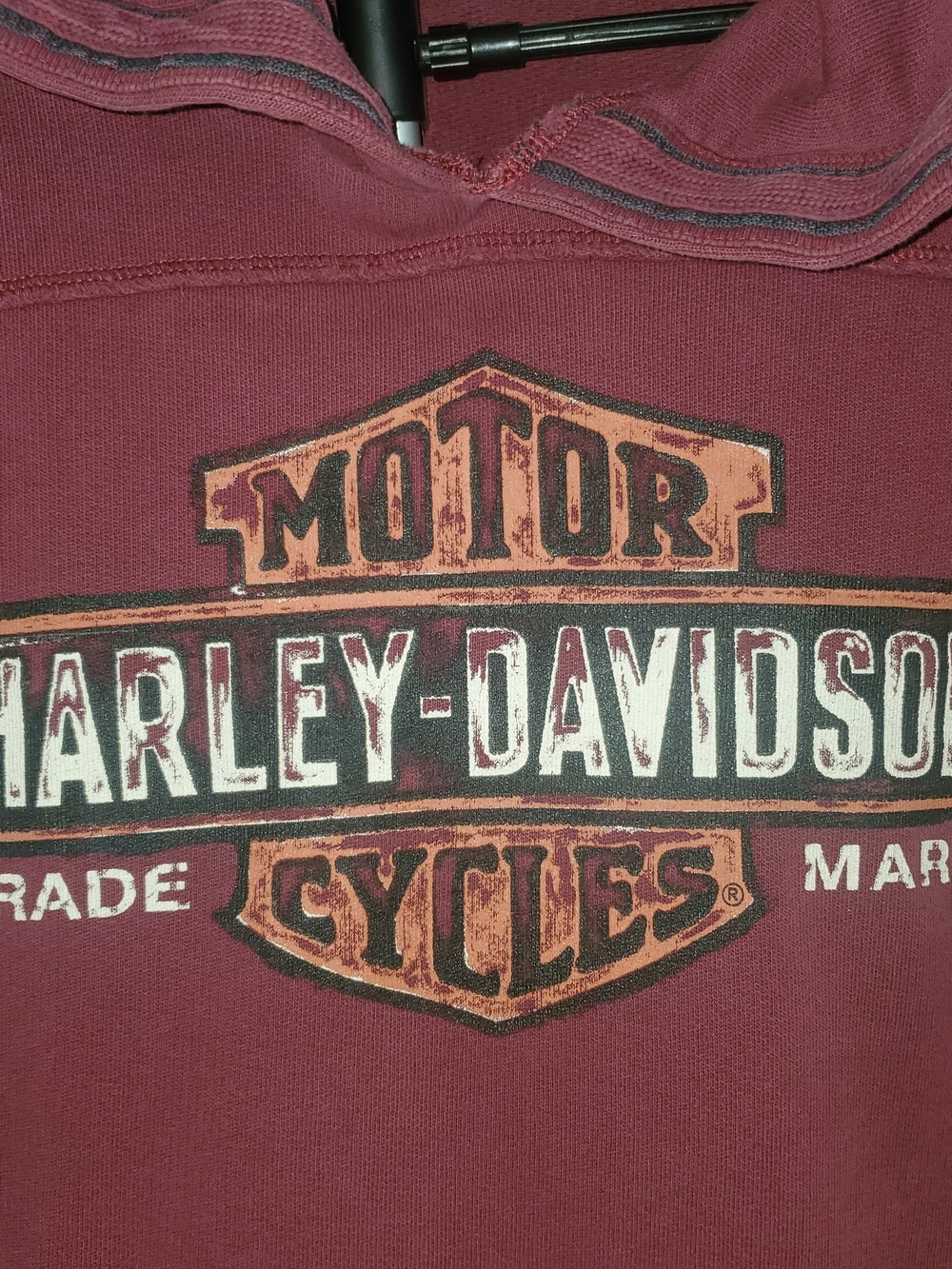 Harley-Davidson Women's Maroon Graphic Hoodie Sweatshirt Sz. Petite XL